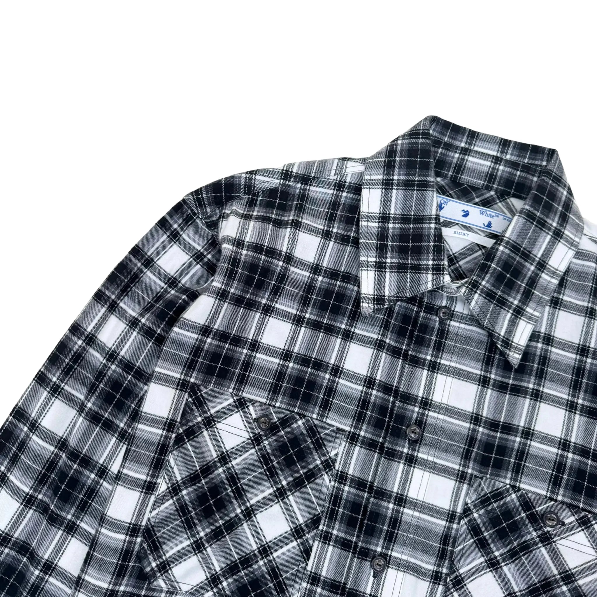 Detailed View of Preloved - Off-White Checked Arrow Black White Shirt OMGA133R21FAB0021000